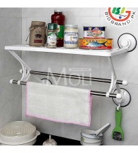 Wall Mounted Suction Cup Single Layer Storage Rack